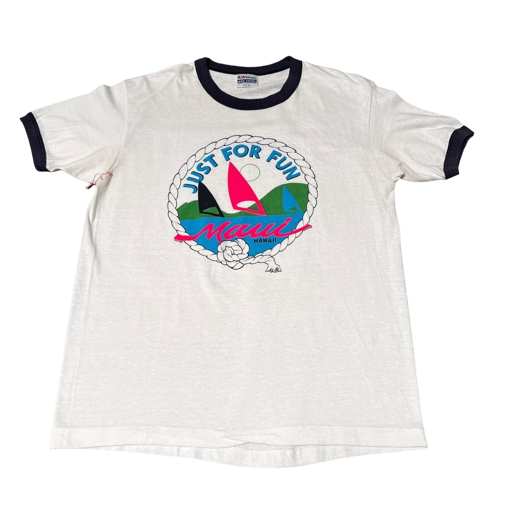 Vintage Maui "Just For Fun" Hawaii Ringer Shirt